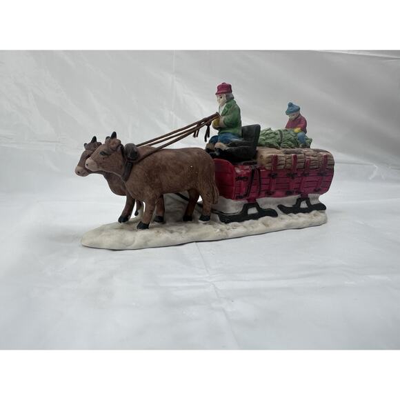 Department 56 Heritage Village Ox Sled Figurine #5951-0 - Picture 5 of 7
